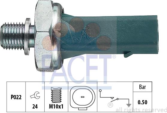 FACET 7.0139 - Sender Unit, oil pressure car-mod.net