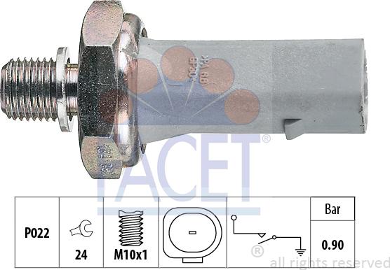 FACET 7.0134 - Sender Unit, oil pressure car-mod.net