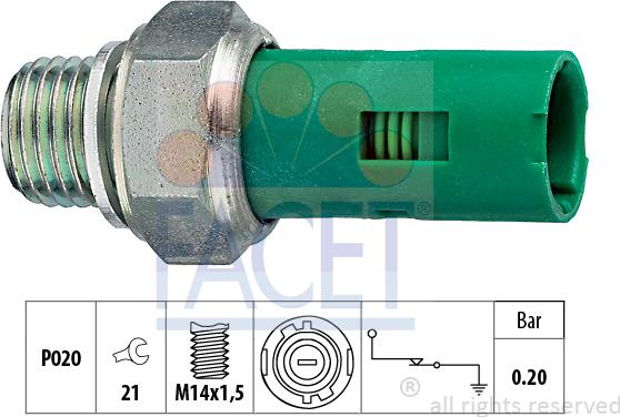 FACET 7.0131 - Sender Unit, oil pressure car-mod.net