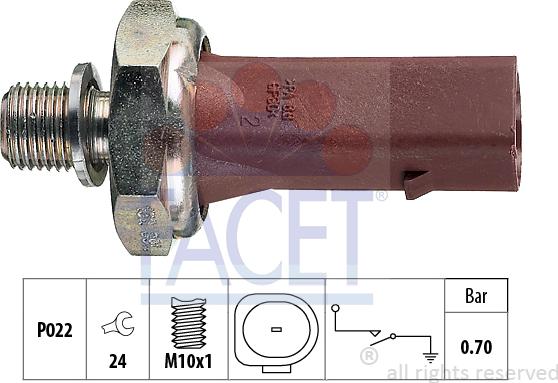 FACET 7.0132 - Sender Unit, oil pressure car-mod.net