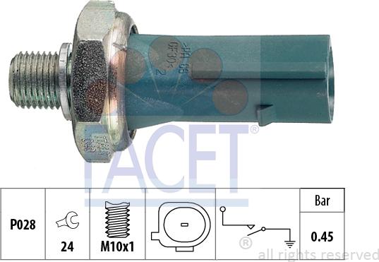 FACET 7.0174 - Sender Unit, oil pressure car-mod.net