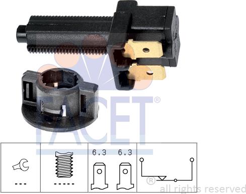 FACET 7.1041 - Brake Light Switch / Clutch car-mod.net