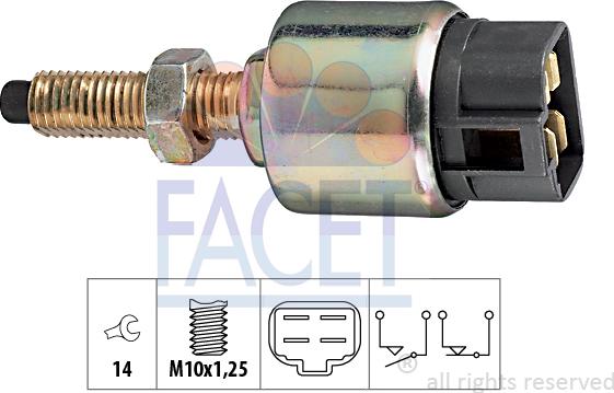 FACET 7.1125 - Brake Light Switch / Clutch car-mod.net