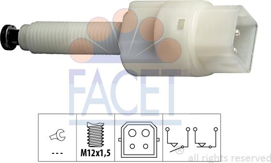FACET 7.1126 - Brake Light Switch / Clutch car-mod.net