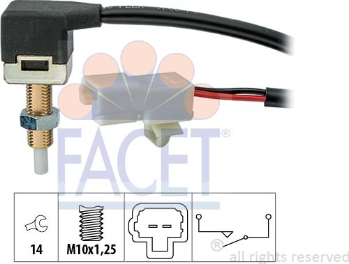 FACET 7.1289 - Switch, clutch control (cruise control) car-mod.net