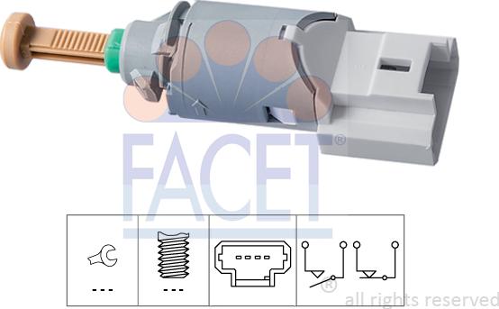 FACET 7.1227 - Brake Light Switch / Clutch car-mod.net