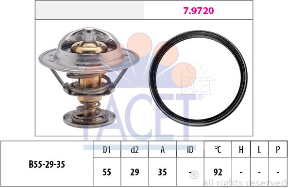 FACET 7.8945 - Coolant thermostat / housing car-mod.net