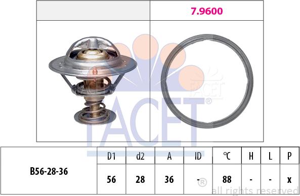 FACET 7.8948 - Coolant thermostat / housing car-mod.net