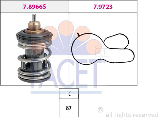 FACET 7.8966 - Coolant thermostat / housing car-mod.net