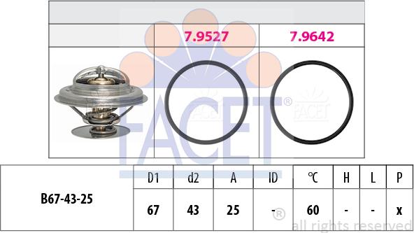 FACET 7.8981 - Coolant thermostat / housing car-mod.net