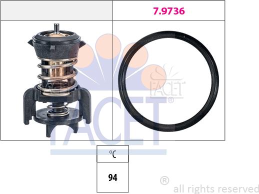 FACET 7.8933 - Coolant thermostat / housing car-mod.net