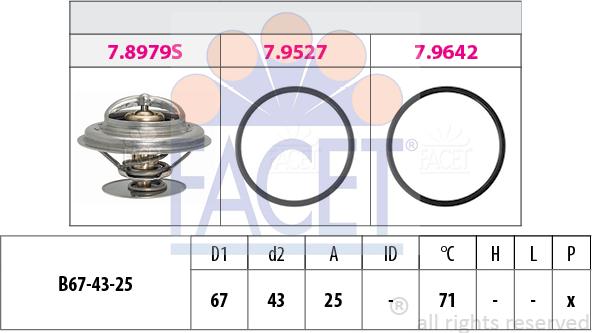 FACET 7.8979 - Coolant thermostat / housing car-mod.net