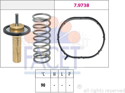 FACET 7.8974 - Coolant thermostat / housing car-mod.net