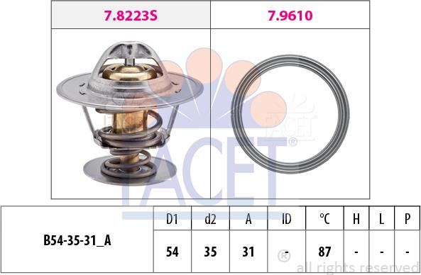 FACET 7.8435 - Coolant thermostat / housing car-mod.net