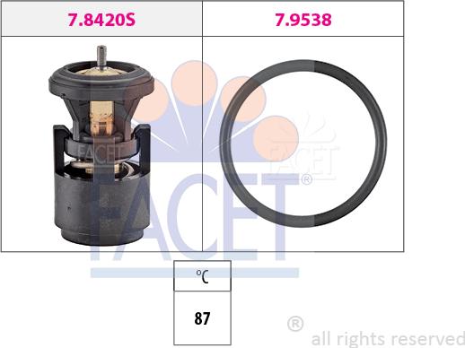 FACET 7.8420 - Coolant thermostat / housing car-mod.net