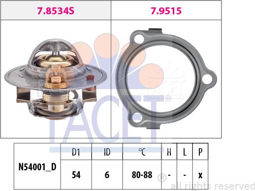 FACET 7.8534 - Coolant thermostat / housing car-mod.net