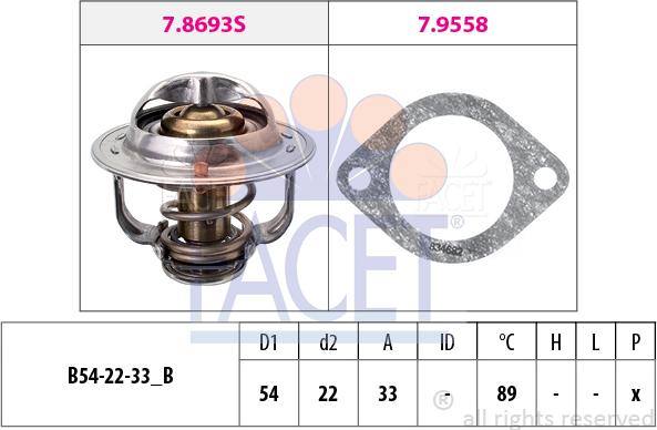 FACET 7.8693 - Coolant thermostat / housing car-mod.net