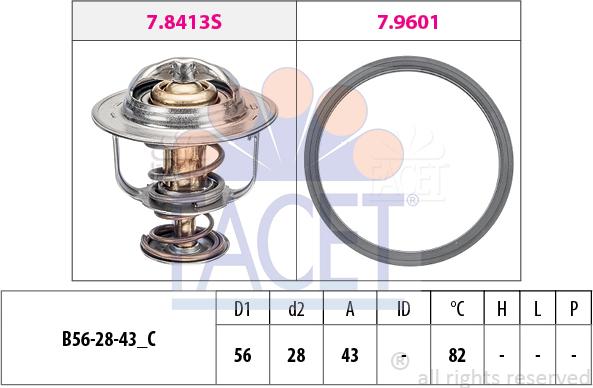 FACET 7.8640 - Coolant thermostat / housing car-mod.net