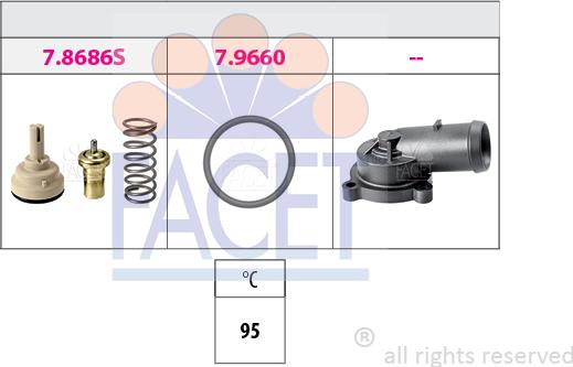 FACET 7.8686K - Coolant thermostat / housing car-mod.net