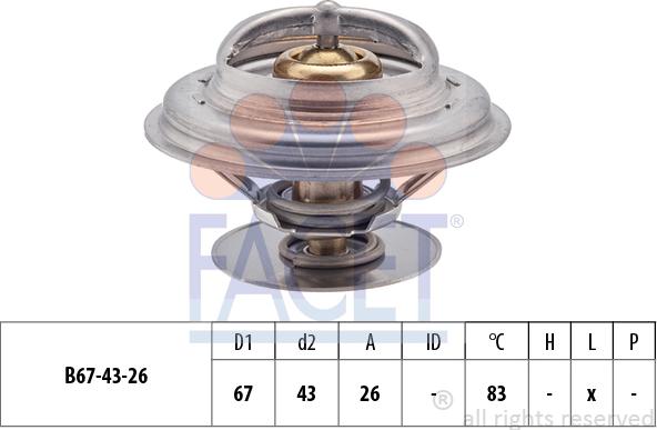 FACET 7.8625S - Coolant thermostat / housing car-mod.net