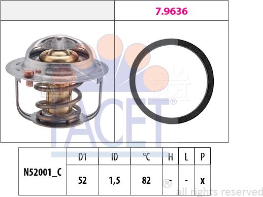 FACET 7.8679 - Coolant thermostat / housing car-mod.net