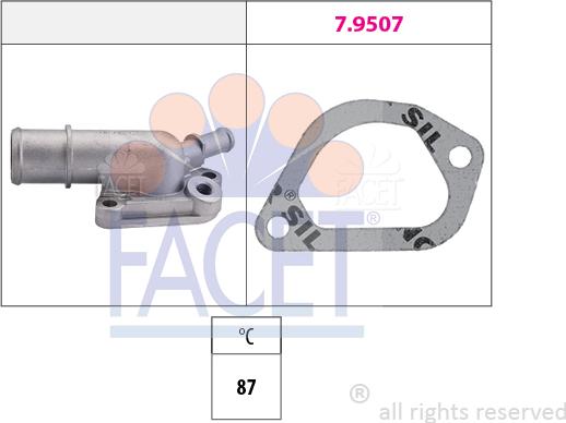 FACET 7.8159 - Coolant thermostat / housing car-mod.net