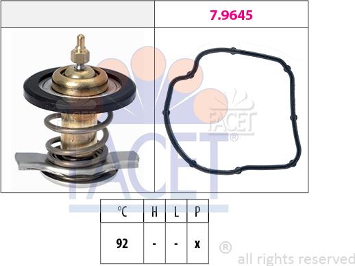 FACET 7.8847 - Coolant thermostat / housing car-mod.net