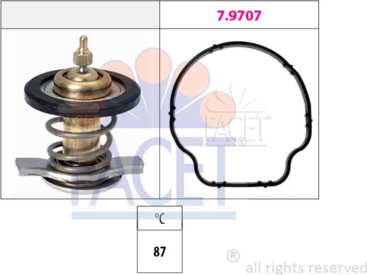 FACET 7.8805 - Coolant thermostat / housing car-mod.net