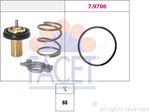 FACET 7.8822 - Coolant thermostat / housing car-mod.net
