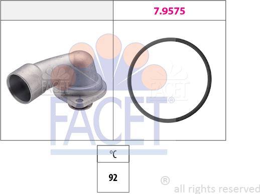 FACET 7.8349 - Coolant thermostat / housing car-mod.net