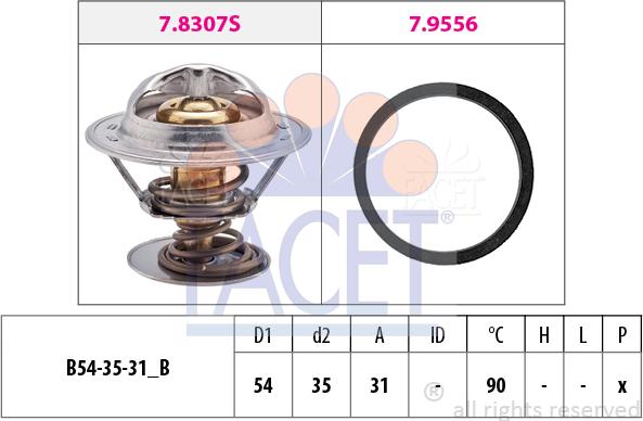 FACET 7.8307 - Coolant thermostat / housing car-mod.net