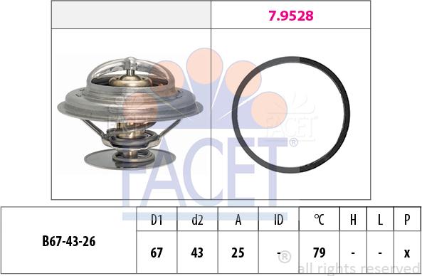 FACET 7.8333 - Coolant thermostat / housing car-mod.net