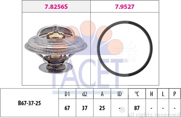 FACET 7.8256 - Coolant thermostat / housing car-mod.net