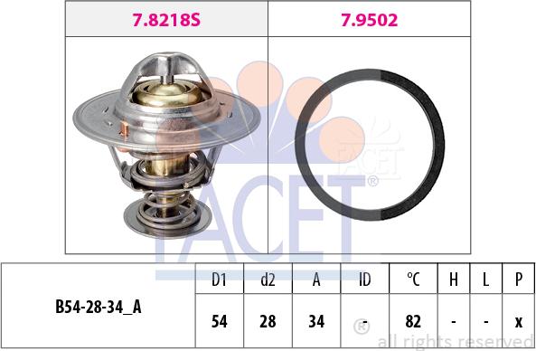 FACET 7.8218 - Coolant thermostat / housing car-mod.net