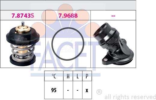 FACET 7.8743K - Coolant thermostat / housing car-mod.net