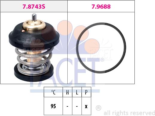 FACET 7.8743 - Coolant thermostat / housing car-mod.net
