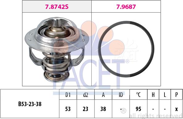 FACET 7.8742 - Coolant thermostat / housing car-mod.net