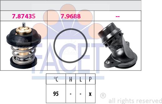 FACET 7.8757K - Coolant thermostat / housing car-mod.net