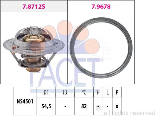 FACET 7.8713 - Coolant thermostat / housing car-mod.net