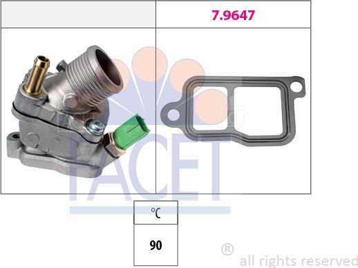 FACET 7.8732 - Coolant thermostat / housing car-mod.net