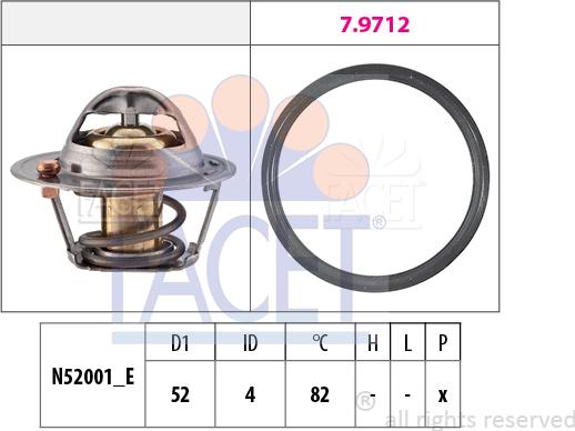 FACET 7.8725 - Coolant thermostat / housing car-mod.net