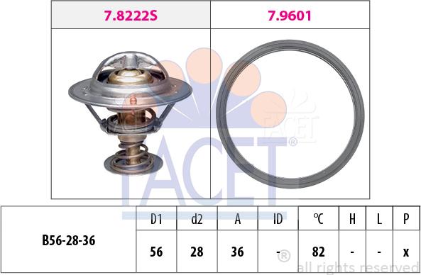 FACET 7.8728 - Coolant thermostat / housing car-mod.net