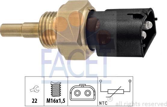 FACET 7.3409 - Coolant temperature Sensor car-mod.net