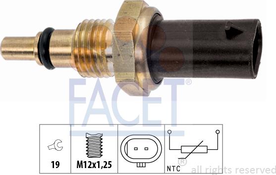 FACET 7.3400 - Sensor, oil temperature car-mod.net