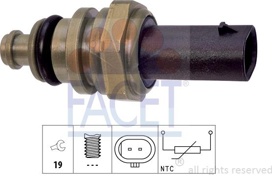 FACET 7.3401 - Coolant temperature Sensor car-mod.net