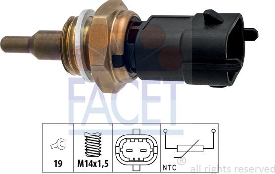 FACET 7.3411 - Coolant temperature Sensor car-mod.net