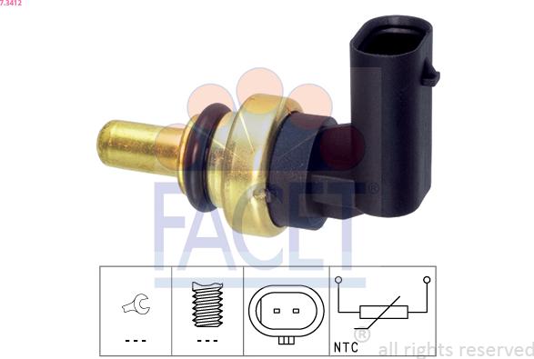 FACET 7.3412 - Coolant temperature Sensor car-mod.net