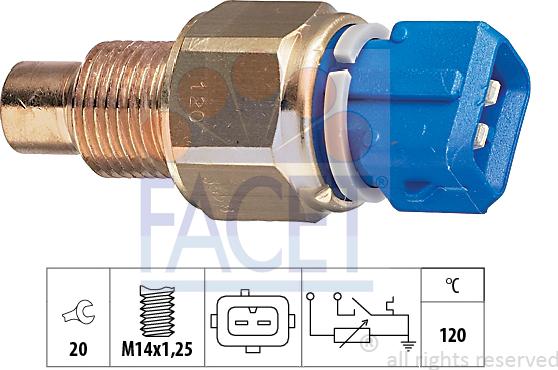 FACET 7.3558 - Coolant temperature Sensor car-mod.net