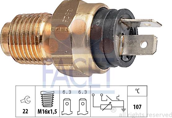 FACET 7.3526 - Coolant temperature Sensor car-mod.net