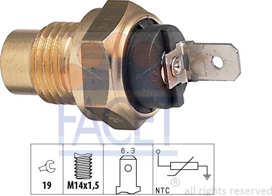 FACET 7.3096 - Sensor, oil temperature car-mod.net